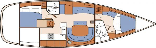 Floor plan Beneteau Oceanis 473