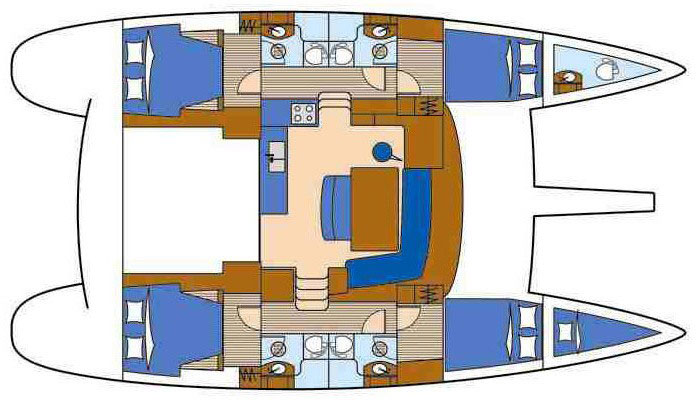 Floor plan Beneteau Lagoon 440